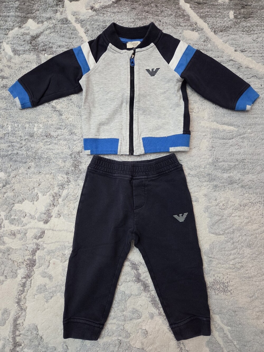 Emporio Armani Navy, Gray & Blue Jogger Set